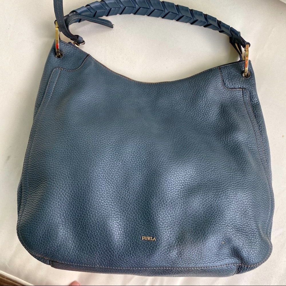 Furla Ardesia Rialto Hobo Bag EUC - Picture 11 of 16